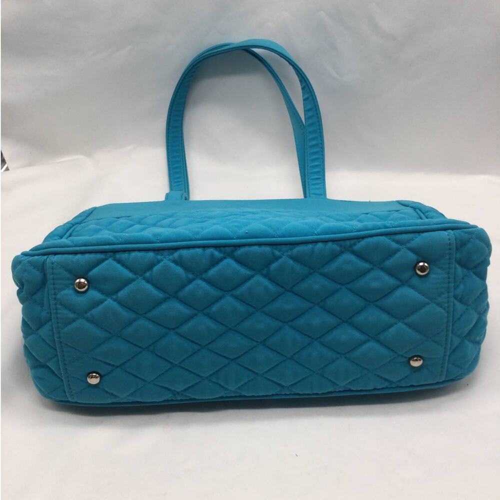 Vera Bradley Turquoise Quilted Toggle Shoulder Bag Purse - Picture 3 of 6